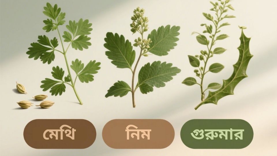 মেথি, নিম এবং গুরুমারের মতো ডায়াবেটিস-নিয়ন্ত্রণকারী